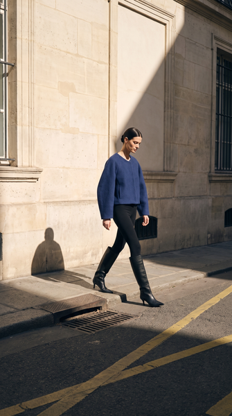 Load image into Gallery viewer, Midnight Wool Bolero Jacket