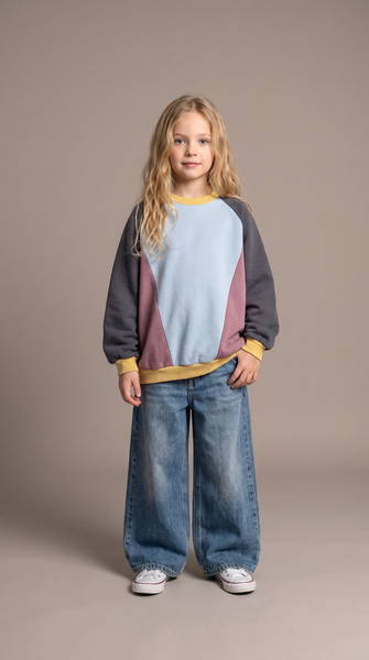Load image into Gallery viewer, Colour Block Mint Pullover Kids