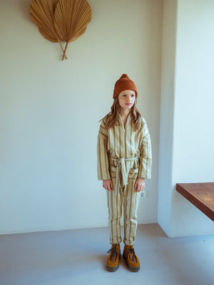 Leaf Stripe Painters Longarm Overall