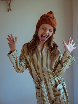Leaf Stripe Painters Longarm Overall