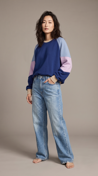 Load image into Gallery viewer, Colour Block Sleeve Adults Pullover
