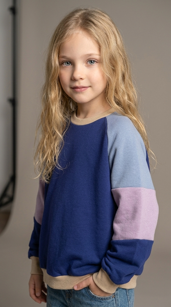 Load image into Gallery viewer, Colour Block Sleeve Pullover Kids
