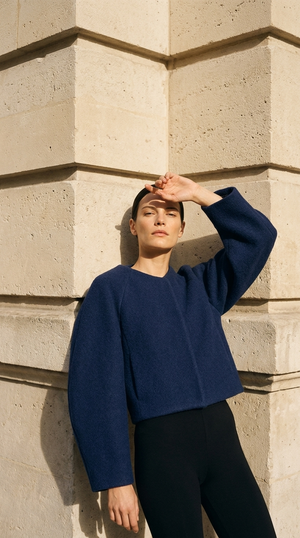 Midnight Wool Bolero Jacket