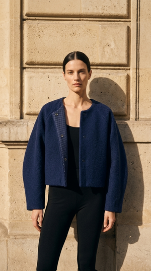 Midnight Wool Bolero Jacket