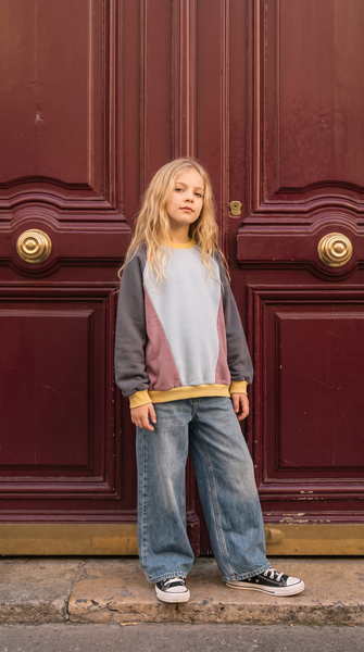 Load image into Gallery viewer, Colour Block Mint Pullover Kids
