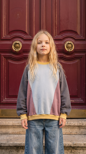 Colour Block Mint Pullover Kids