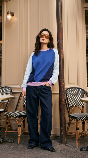 Colour Block Electric Pullover Adult