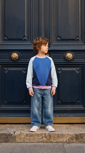 Colour Block Electric Pullover Kids