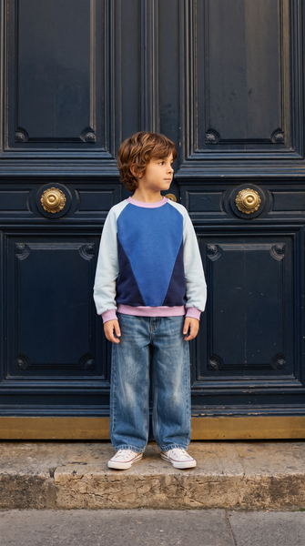 Load image into Gallery viewer, Colour Block Electric Pullover Kids
