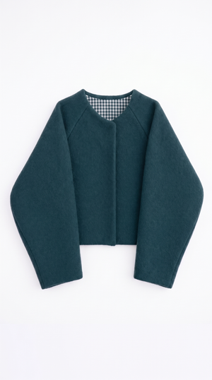 Teal Wool Bolero Jacket