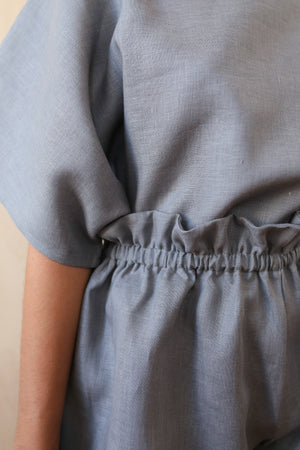 Gray Linnen Shorts
