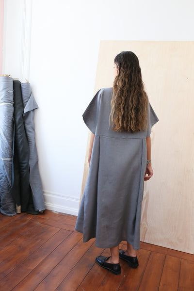 Load image into Gallery viewer, Gray Folds Dress
