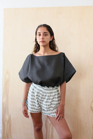 Green Check Shorts